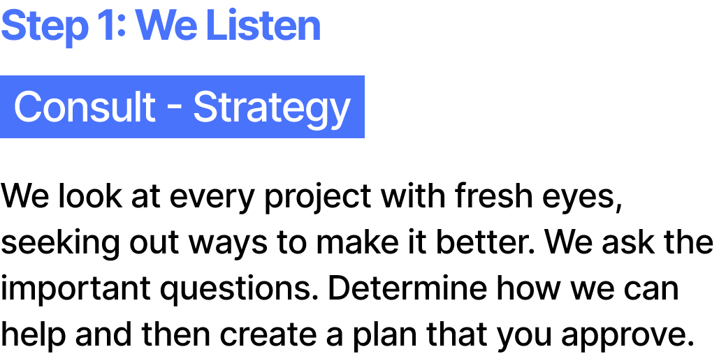 we listen
